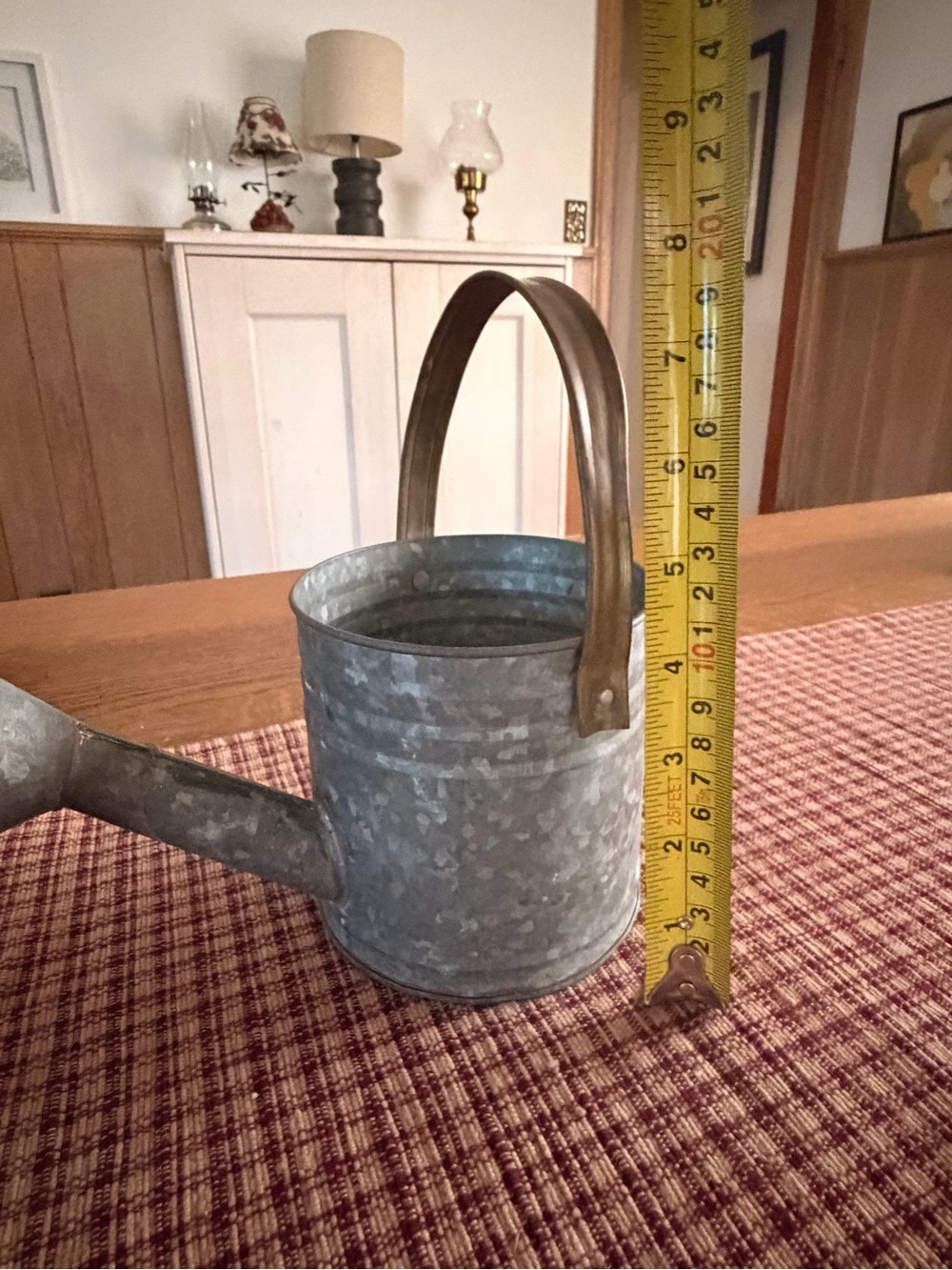 Rustic Metal Watering Can Farmhouse Cottage Garden Decor - Picture 8 of 9